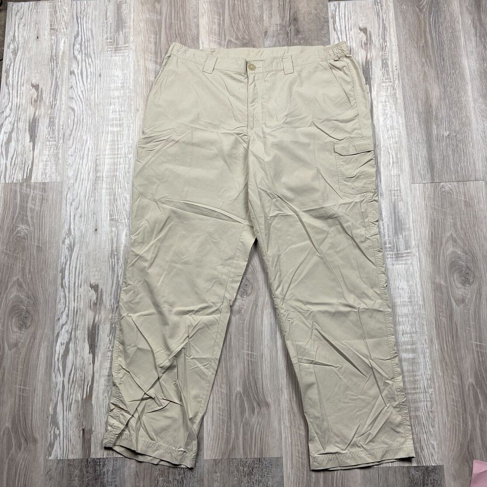 Columbia PFG‎ Cargo Pants Mens Size 40x32 Khaki Fishing Lightweight